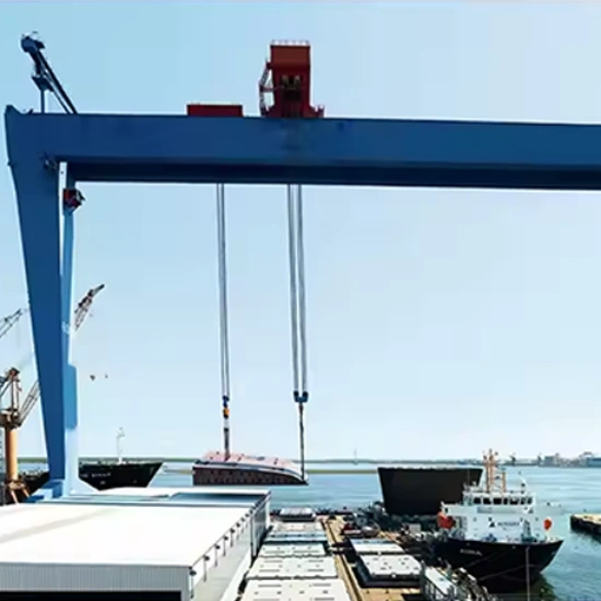 Custom shipbuilding crane with high load capacity